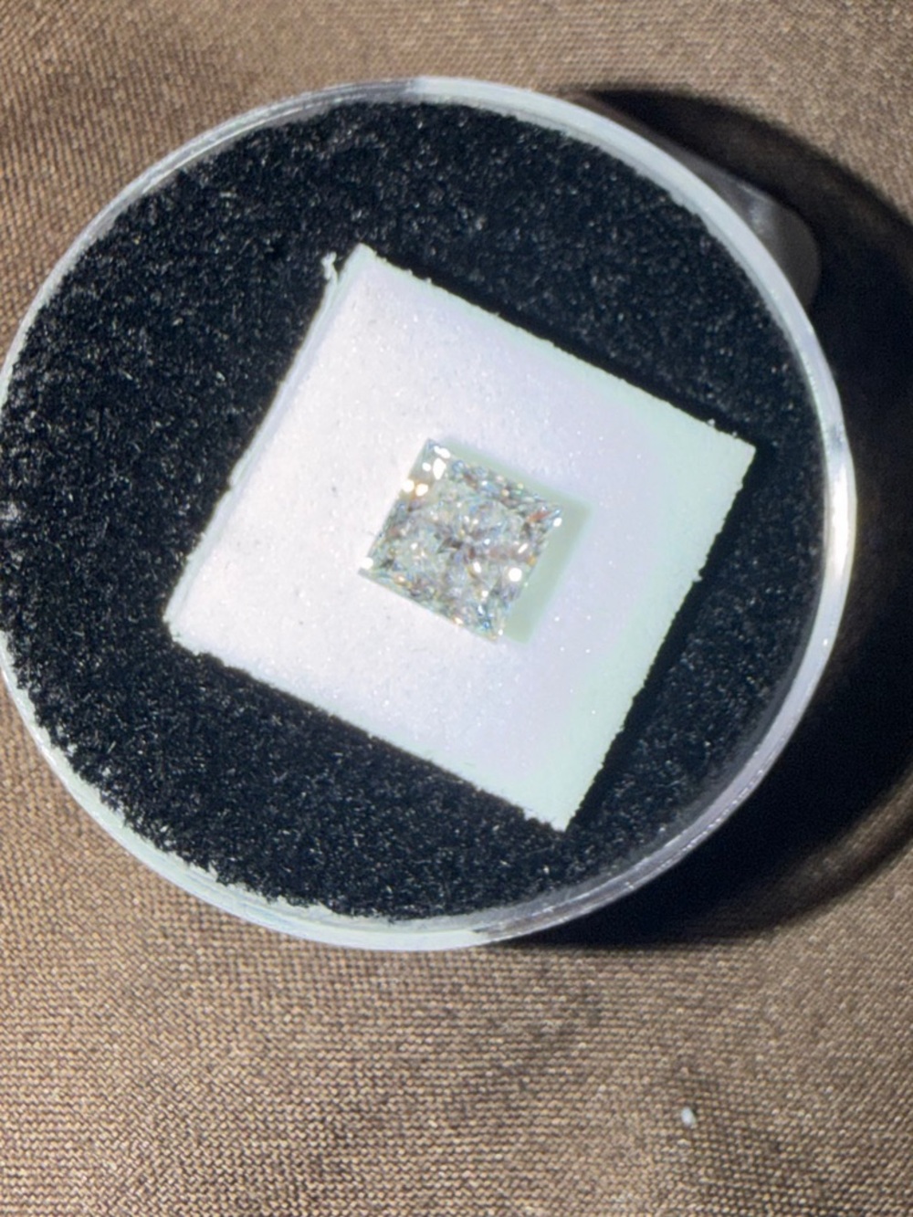 1.21 Carat Princess Cut Laboratory Grown Diamond D Color VVS2 Clarity IGI Cert.